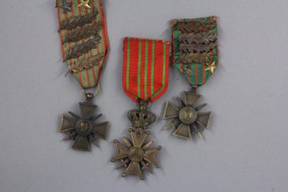 null Ensemble de croix de guerre 1914-1915, 1914-1918 et belge