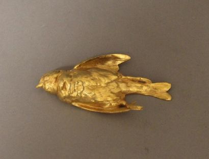 null Paul COMOLERA (1818-1897) d'après

Oiseau mort

Sculpture en bronze doré signée,...