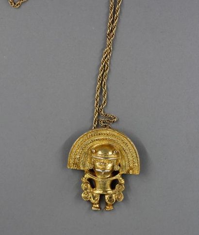 null Chaine et pendentif dans le gout Inca


(reproduction de bijoux pré Colombien)


Plaqué...