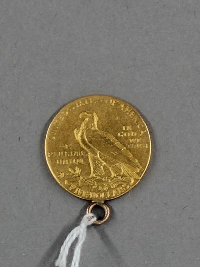 null Pièce de 5 dollars en or tête d'indien 1908 (anneau soudé)


poids : 8,3 gr