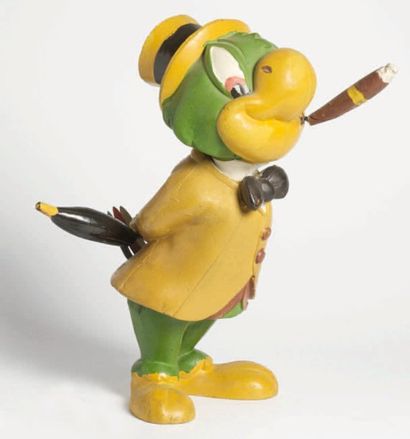 null DONALD DUCK Figurine mécanique en résine peinte et métal, représentant le perroquet...