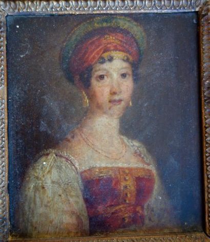 null Ecole du XIXème siècle

Portrait de femme

Huile sur panneau

10 x 9 cm.