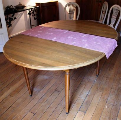 null Buffet en bois naturel (H : 100, L : 185, P : 54 cm), table en bois naturel...
