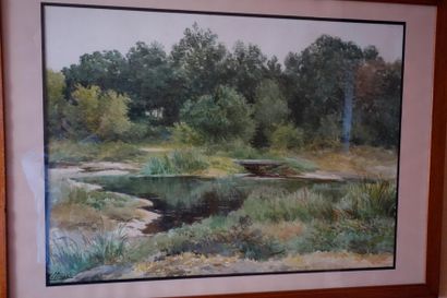 null Auguste ALLONGE (1833-1898)

Bord de rivière

Aquarelle signée en bas à gauche

52,5...