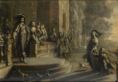SAINT-IGNY Jean de (vers 1595/1600-1647) (attribué à) Louis XIII accueillant la Reine...
