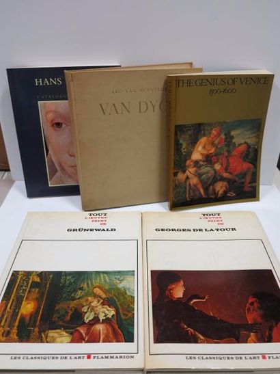 null Lot de 10 ouvrages sur Memling, Van Dyck, Grunewald, De La Tour, Fussli ect…...
