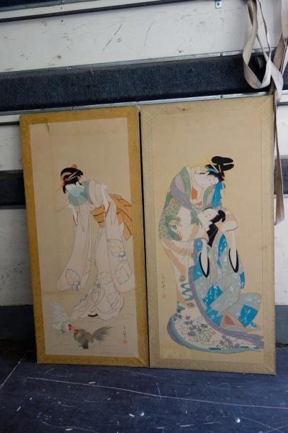 null Ecole japonaise moderne

Geishas

Deux gouaches sur soie signées

107 x 50 cm....