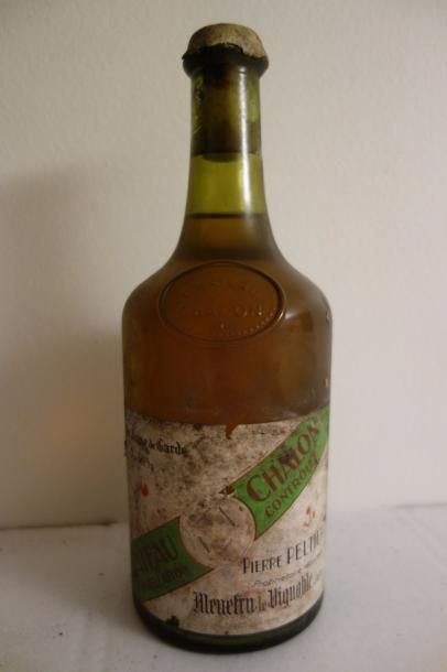 null 12 bouteilles vin jaune château CHALON, Pierre PELTIER 1955 45/50 (ets&ta, 2...