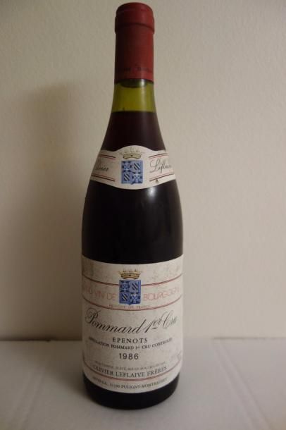 null 7 bouteilles POMMARD 1er cru Epenots 1986, Olivier LEFLAIVE Frères (1 coll manquante,...