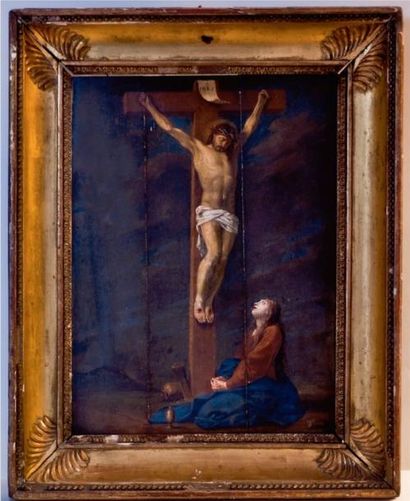 null ECOLE FRANCAISE du XVIIe siècle

Le Christ en croix avec Marie – Madeleine

Huile...
