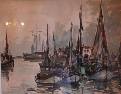 null Fernand HERBO (1905-1995)

Bateaux de pêche

Aquarelle signée en bas à gauche

48...