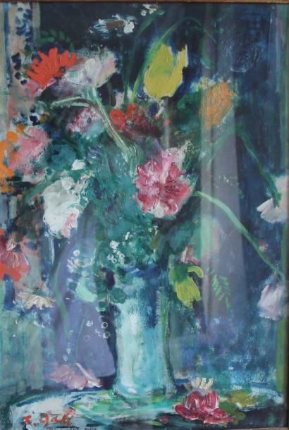 null François GALL (1912-1987)
Bouquet de fleurs
Huile sur toile signée en bas à...