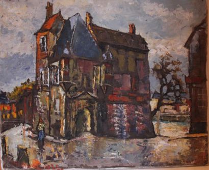 null Fernand LAVAL (1886-1966) 

Maison

Huile sur toile signée en bas à gauche et...