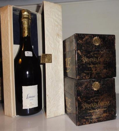 null Ensemble de 3 bouteilles :			

1 bouteille CHAMPAGNE "Louise", Pommery 1989...