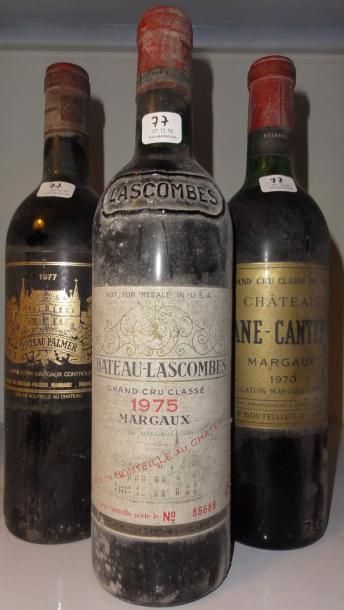 null Ensemble de 12 bouteilles :				

4 bouteilles CH. LASCOMBES, 2° cru Margaux...