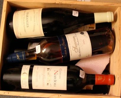 null Lot de bouteilles de vin :

- 1 b Ch. LA Croix des Lauriers 75

- 1 b. Cote...
