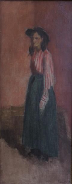 null Walter SICKERT (1860-1942)
Le Corsage Rayé : Standing Woman, circa 1893-94
Huile...