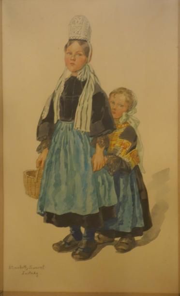 null Elisabeth SONREL (1874-1953)

Deux jeunes paysans bretons de Loctudy

Aquarelle...