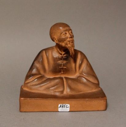 null HAUCHECORNE
Buste de Chinois en terre cuite
H : 17 cm