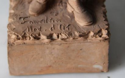 null Adrien FOURDRIN (XIXème s.)

La maraichère

Sculpture en terre-cuite signée...