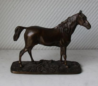 null Pierre-Jules MENE (1810-1879) d'après
Le cheval : Ibrahim
Epreuve en bronze...