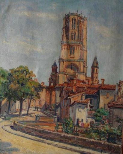 null Gustave MADELAIN (1867-1944) 

Eglise d'Oblé

Huile sur toile signée en bas...