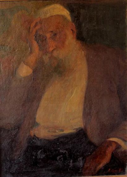 Carlo CANELLA (1800-1879) Portrait d'un érudit
Huile sur toile signée en bas à gauche
81...