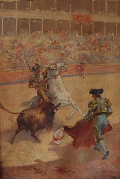 Léopoldo GARCIA-RAMON (1876-1958) (attribué à) Le Picador
Huile sur toile portant...