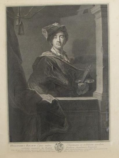 Pierre DREVET (1663-1738) d'après Portrait de Hyacinthe RIGAUD
Gravure à l'eau-forte
57,5...
