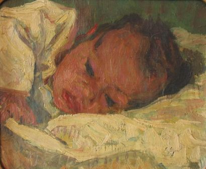 Suzanne CARVALLO-SCHUELEIN (1883-1972) Portrait d'un bébé
Huile sur toile signée...