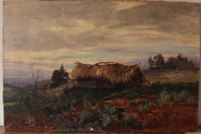 Maxime NOIRÉ (1861-1927) Chaumière
Huile sur toile signée en bas à droite
41 x 61...