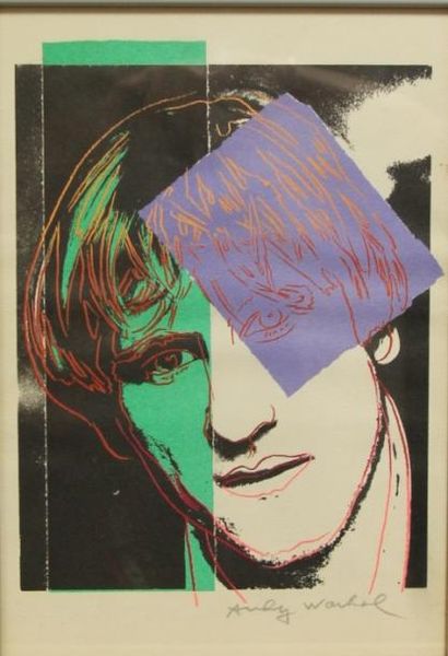 Andy WAHROL (1928 – 1987) d'après Gérard Depardieu. 1986
Lithographie en couleurs...