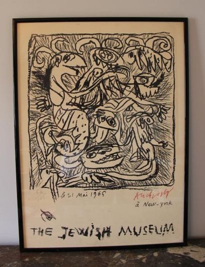 Pierre ALECHINSKY (1927-) The Jewish Museum à New York, 21 mai 1965
Affiche lithographique...