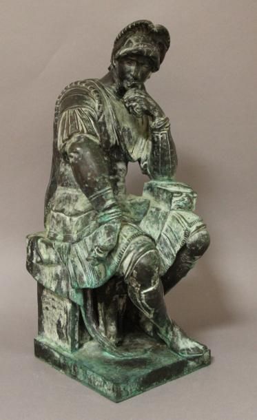 Michelangelo BUONARROTI (1475-1564) d'après Laurent de Médicis
Sculpture en bronze...