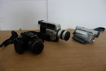 null Lot :

-appareil photo CANON EOS Wood Digital (manque la batterie)

-caméra...
