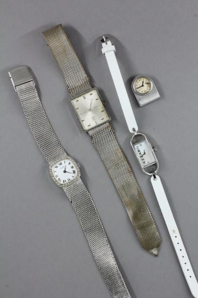 null Lot de montres en métal :

- Montre de col JAEGER LECOULTRE

- Bracelet-montre...