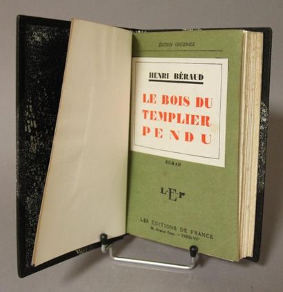 Henri BERAUD Le Bois du templier pendu. In-12, demi maroquin à coins, tête dorée....