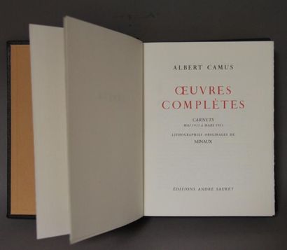 Albert CAMUS Oeuvres complètes. Volumes sous emboitage, édition André Sauret tome...