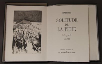 Jean GIONO - Jean JANSEM ill Solitude de la Pitié Livre contemporain et les Bibliophiles...