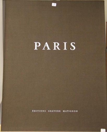 null PARIS Ensemble de 10 lithographies sous emboitage de BARDONE, BRASILIER, CATHELIN,...