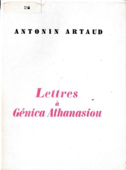 ANTONIN ARTAUD Lettres à Génica Athanasiou. Le Point du jour, NRF, 1969.
Édition...