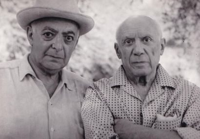 null Brassaï. Picasso et Brassaï, tirage argentique. Photographie de Gilberte Brassaï...