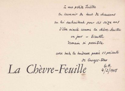 Georges HUGNET La Chèvrefeuille Avec six gravures de Pablo Picasso. In-4 broché,...