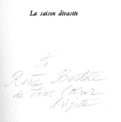 Cl. Esteban & Brigitte Simon La Saison dévastée. Paris, Denise Renard Editeur - 1968...