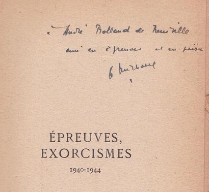 HENRI MICHAUX La vie dans les plis. Gallimard, NRF, 1949. É. O. SP. Envoi à André...