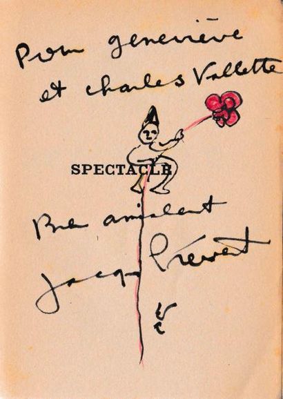 null Spectacle. Le Point du Jour, NRF, 1951. In-12 br.
Édition originale, SP. Envoi...