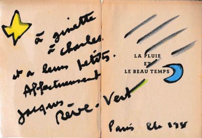 null La Pluie et le beau temps. Le Point du Jour, NRF, 1955. In-12 br.
Édition originale,...