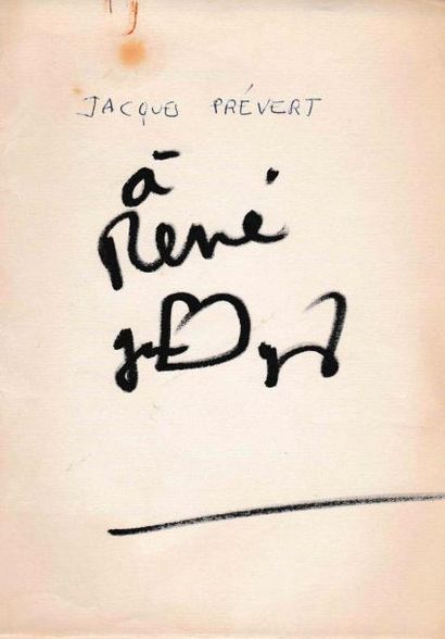 Jacques PREVERT Lumières d'homme. Avant propos de Guy Levis Mano. GLM, 1955. Les...