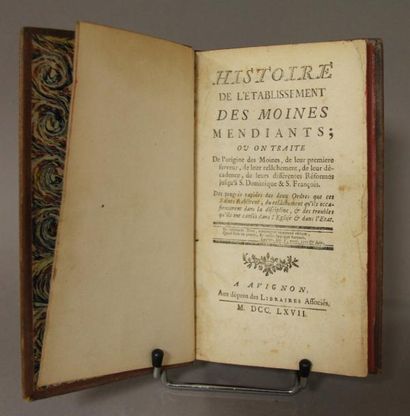 null Histoire de l'établissement des moines mendiants. 1767