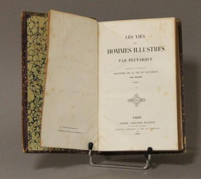 null Plutarque. Les vies des Hommes illustres. Didier éd. 4 vol. 1843